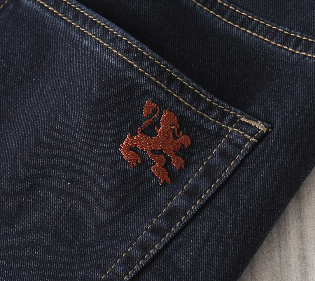 

Джинсы BLLIYOSS, тонкие хлопковые мужские брюки, весна-лето 2021, новые деловые прямые брюки с вышивкой, уличные брюки в британском стиле, высокое качество