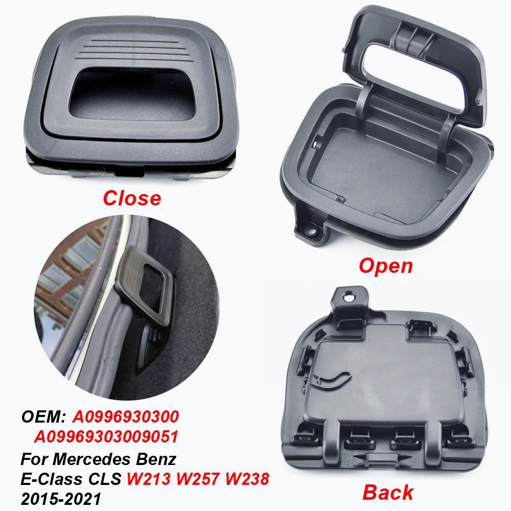 ZZ-A09969303009051 For Mercedes Benz E Class CLS W213 W238 W257 2015-2021 Rear Luggage Trunk Mat Floor Carpet Handle Cover view 2