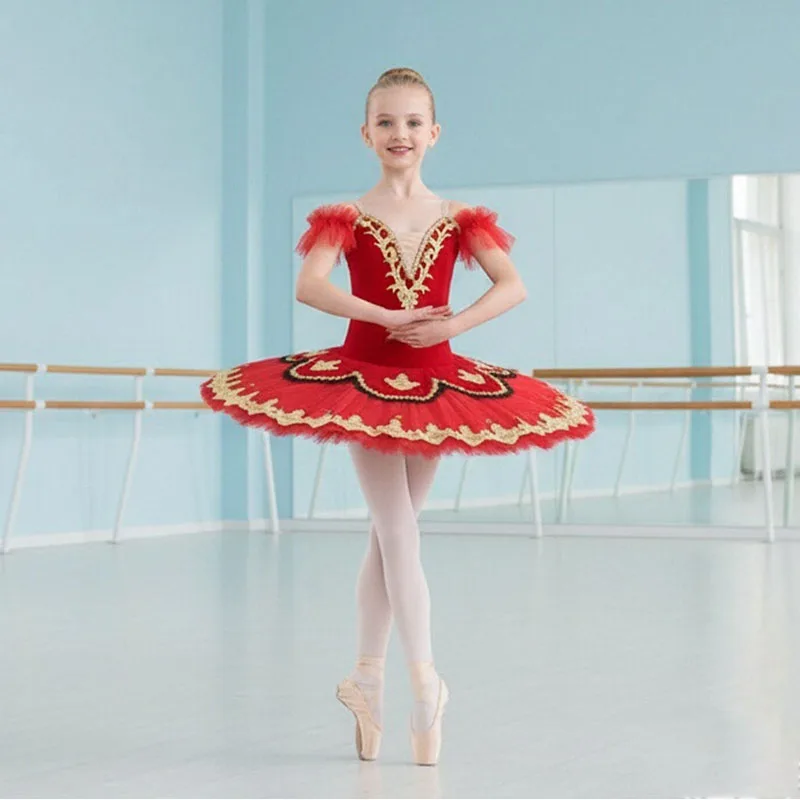 Traje de Ballet Rojo para Mujeres y Niñas, Vestidos de Madre e Hija para Combinar en Familia