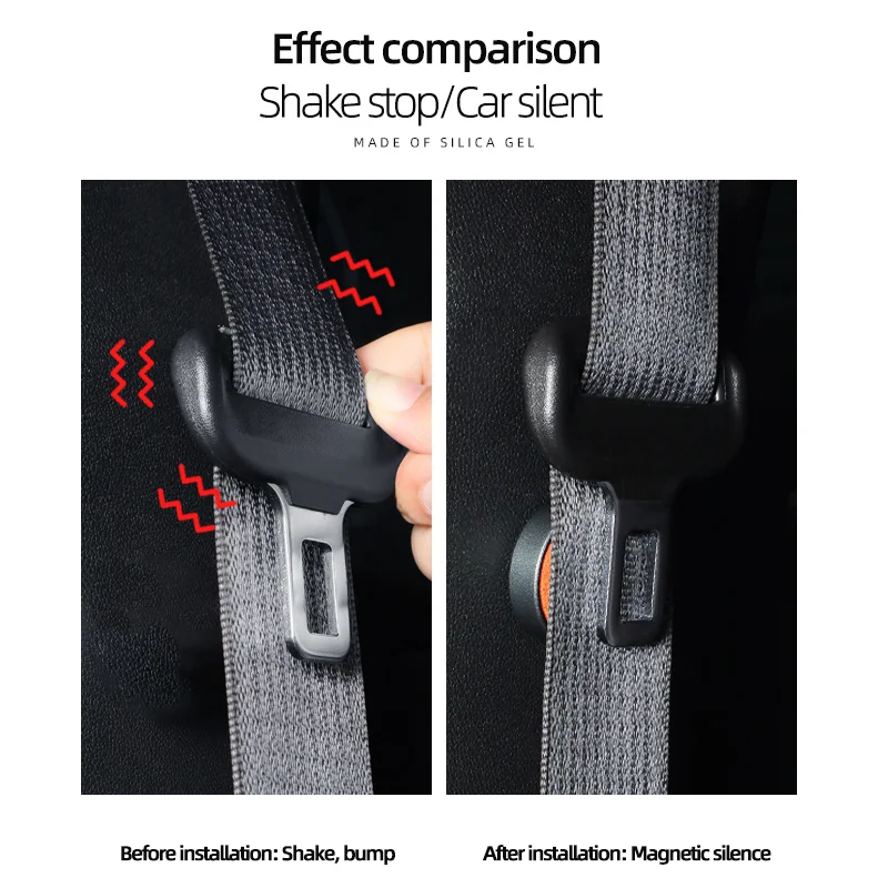 metal+Italian suede Car Seat Belt Fixing Clips Auto Seat Belt Holder Stabilizer Fastener For zeekr 001 009 X 7X car accessories