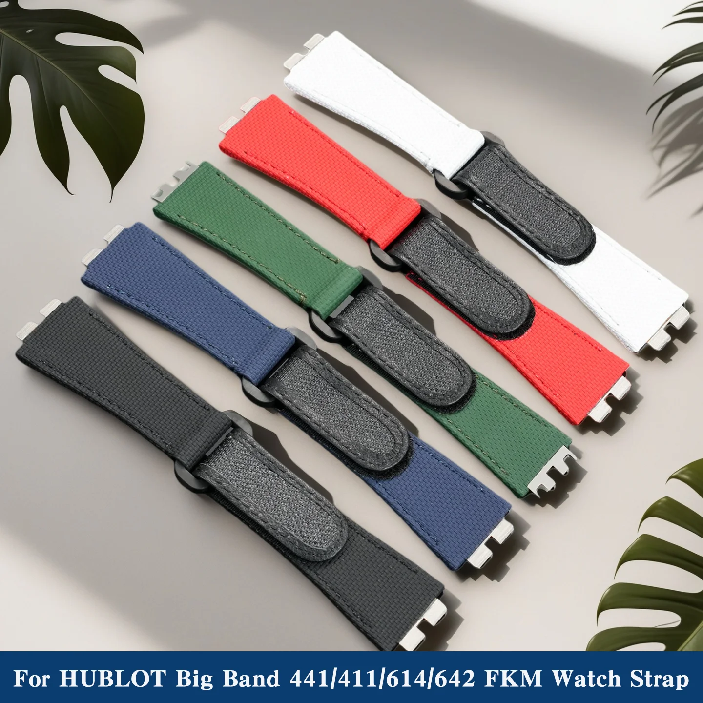 For HUBLOT BIG BANG 441 411 642 614 Special Fluororubber Watch Strap High Quality Sports FKM Watchband Waterproof Wristband Men