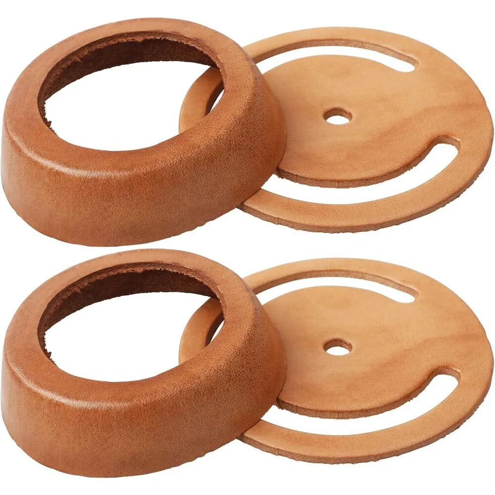 مجموعتان من مضخة إبريق اليد العتيقة، مضخة مياه يدوية يدوية لإصلاح الجلد - طقم صمام سفلي من الجلد وكوب جلدي للخارجية