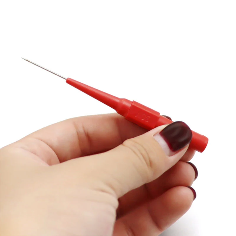 10 個診断ツールマルチメータテストリード延長バックピアス針先プローブ Autotools 自動車キットマシン 0.7 ミリメートル