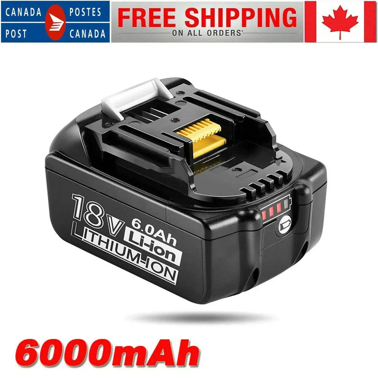 

For Makita 18V 6000mAh Rechargeable Power Tools Battery with LED Li-ion Replacement LXT BL1860B BL1860 BL1850 BL1830