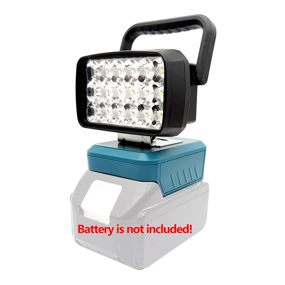 

18 LED Portable Lanterns Spotlight Torch LED Work Lights Lamp for Makita BL1830 for Milwaukee for Dewalt 18V 20V Lithium Battery