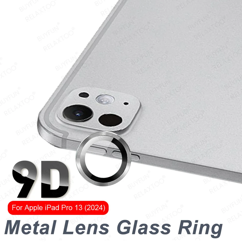 9D Alloy Metal Lens Glass Ring Case For iPad Pro 13 2024 Rear Camera Protector Case Air 11 inch iPadPro 7th 5th 6th Lens Cover