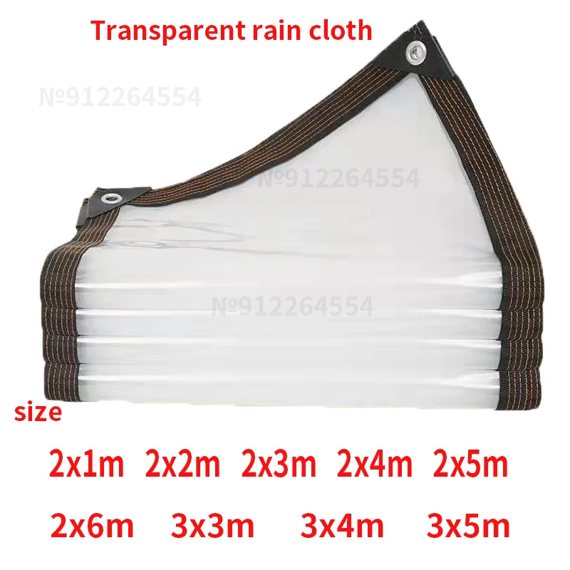 Transparent rainproof shading cloth tarpaulin Lightweight waterproof tarpaulin cover tarpaulin transparent rainproof cloth