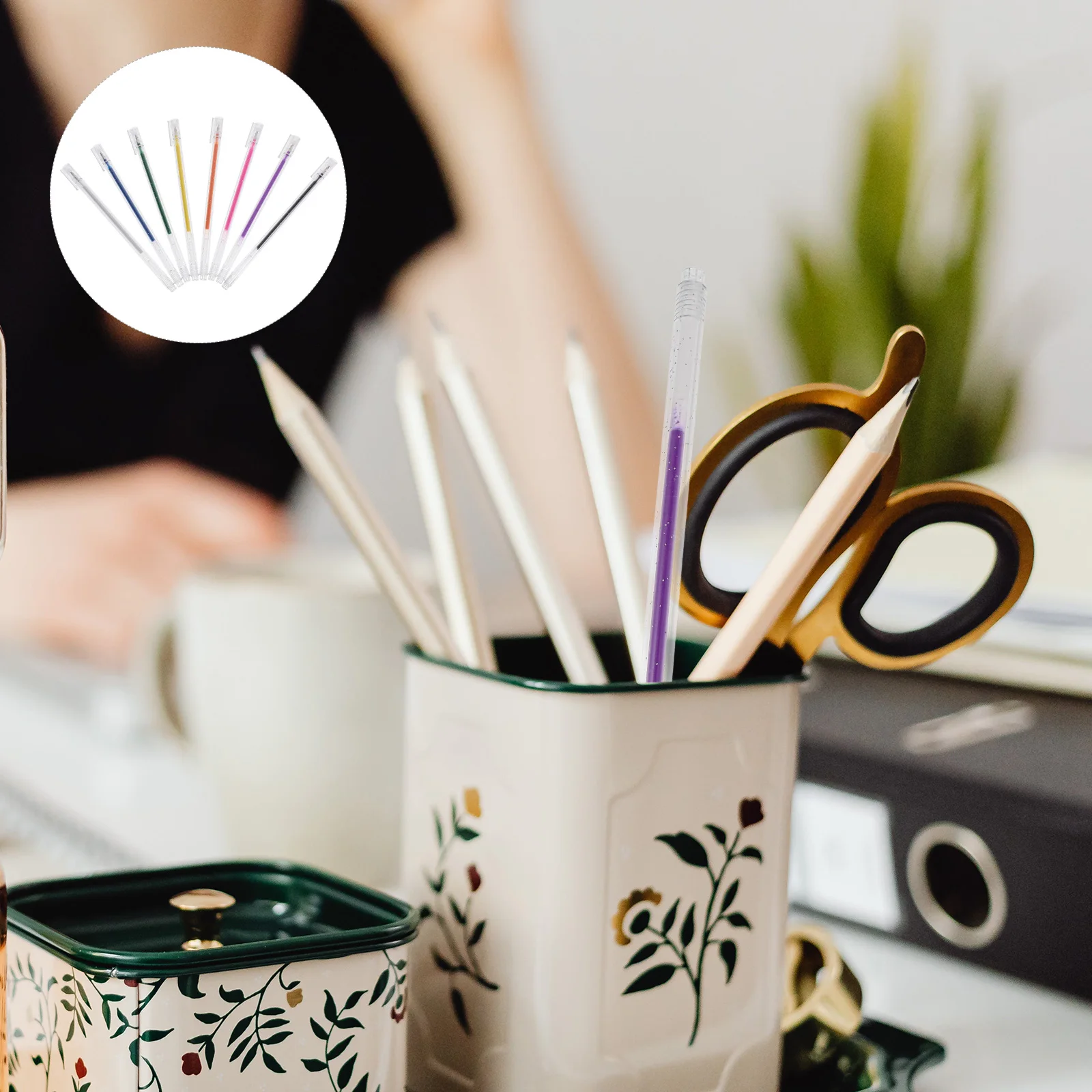 

8 Pcs Handbook Mark Pen Convenient Gel Glitter Pens Professional Highlighters Ink for Scrapbooking