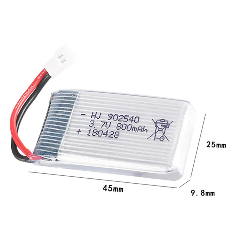 3.7V 800mAh 902540 30C Lipo Battery for SYMA X5C X5SC X5SW X5HW X5UW CX-30 TianKe M68 RC Drone Quadcopter Spare Parts