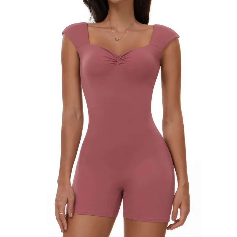 جديد إمرأة اليوغا بذلة الرياضة اللياقة البدنية مجموعة مثير الورك رفع الصالة الرياضية رفع بذلة قصيرة بذلة اليوغا اللياقة البدنية قطعة واحدة البوليستر