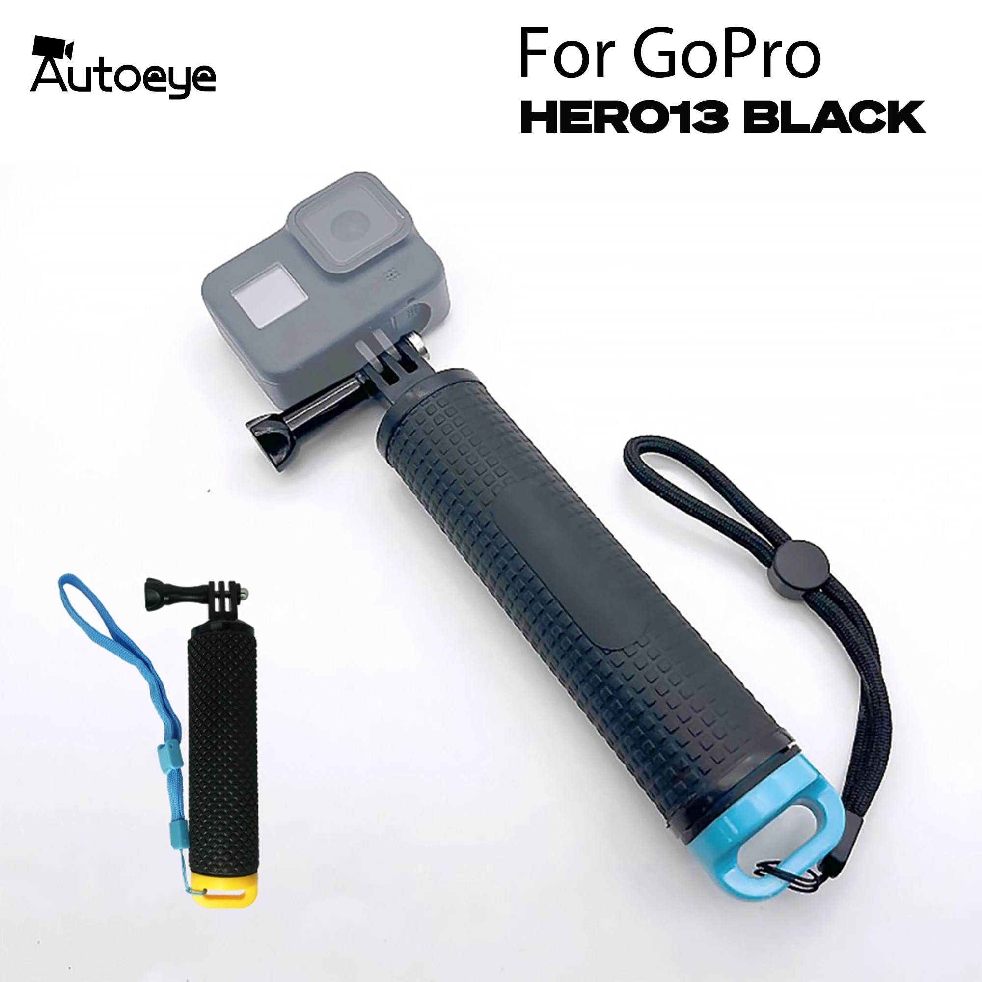 Floating Hand Grip for Go Pro Hero 13 12 11 10 9 8 7 Black Waterproof Water Sport for DJI Action Insta360 Yi 4K GoPro Accessory