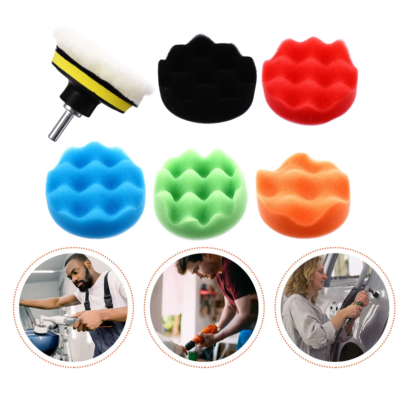 

waxing wheel for car buffing pads polishing pads car buffer kit