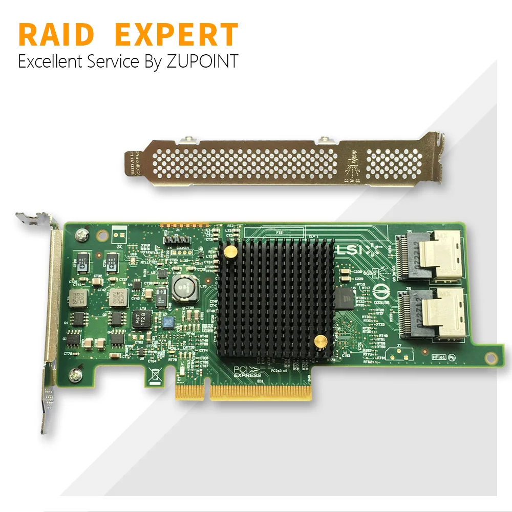 ZUPOINT LSI 9217-8i RAID Controller Card 6Gbs SAS SATA PCI-E 3.0 HBA FW: P20 IT Mode For ZFS FreeNAS unRAID Expander Card