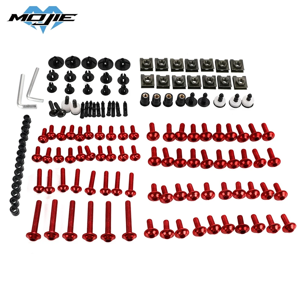 

For SUZUKI GSXR 600 750 1000 K1 K2 K3 K4 K5 K6 K7 K8 K9 K10 177PCS Complete Fairing Bolts Screw Windscreen Screws Nut Fasteners