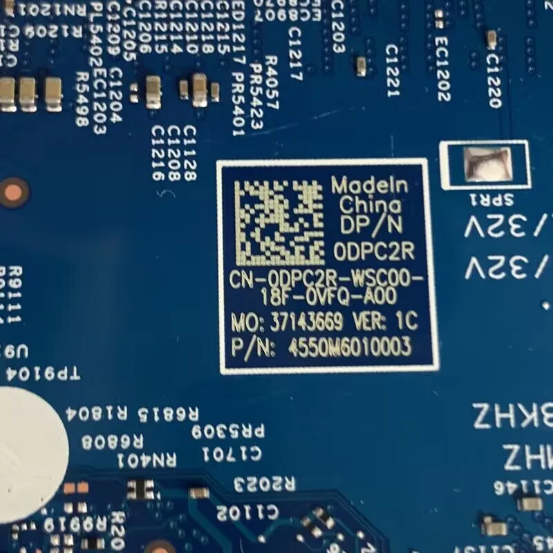 CN-0DPC2R 0DPC2R DPC2R مع SRK03 I5-1145G7 CPU اللوحة الرئيسية 19819-1 لـ DELL 5520 اللوحة الأم للكمبيوتر المحمول 100% تم اختبارها بالكامل وتعمل بشكل جيد