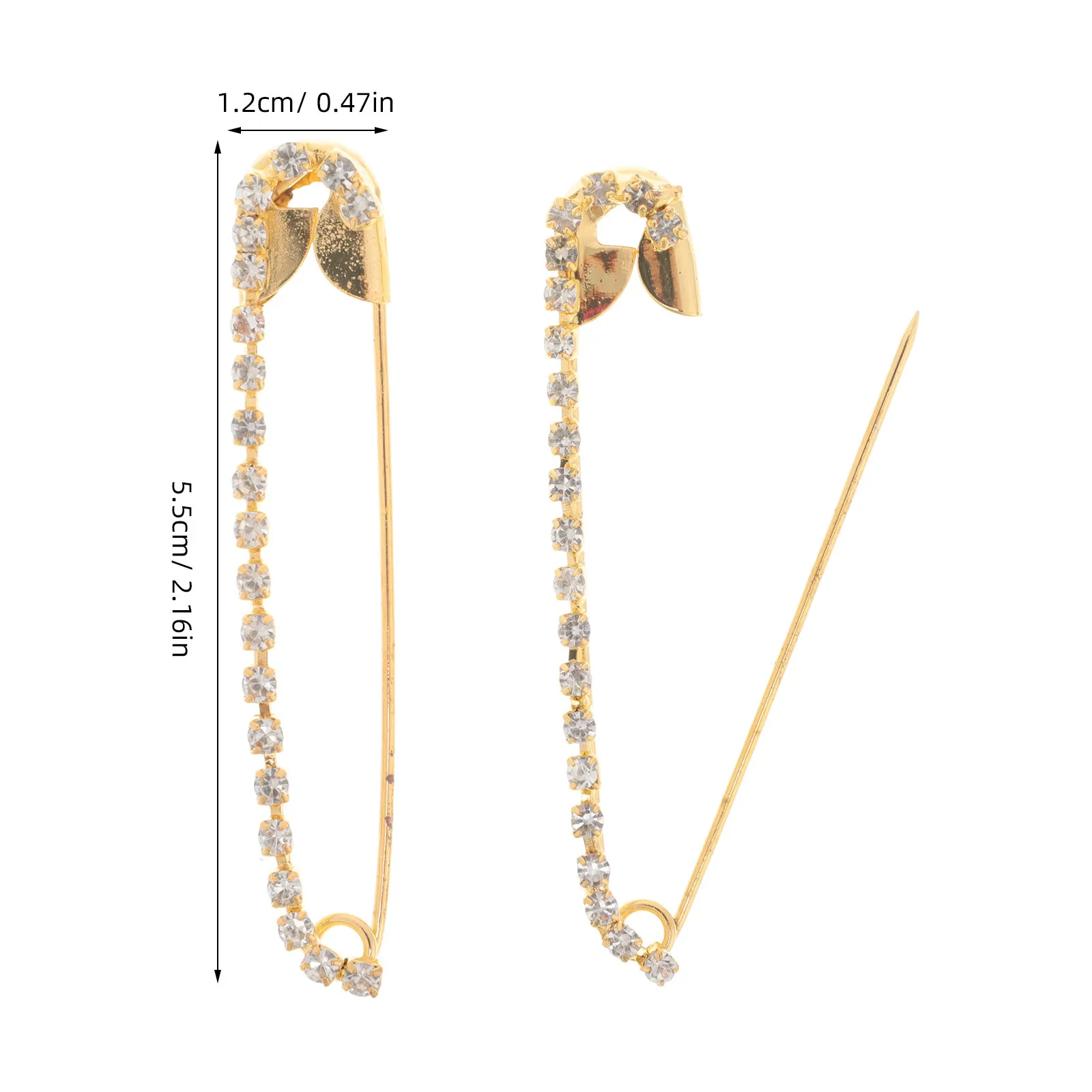 

10Pcs Decorative Brooch Pins Rhinestones Safety Pin Jewelry for Blouses Dresses Scarves Lapel Sweater Shawl Blanket Fastening