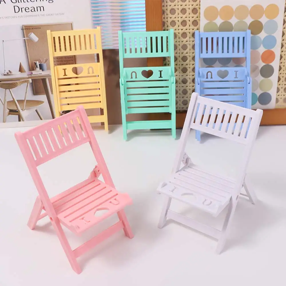 Plastic Cellphone Stand Multi-functional Desk Decor Chair Shape Phone Holer Mini Portable Cell Phone Bracket Smart Phone Display