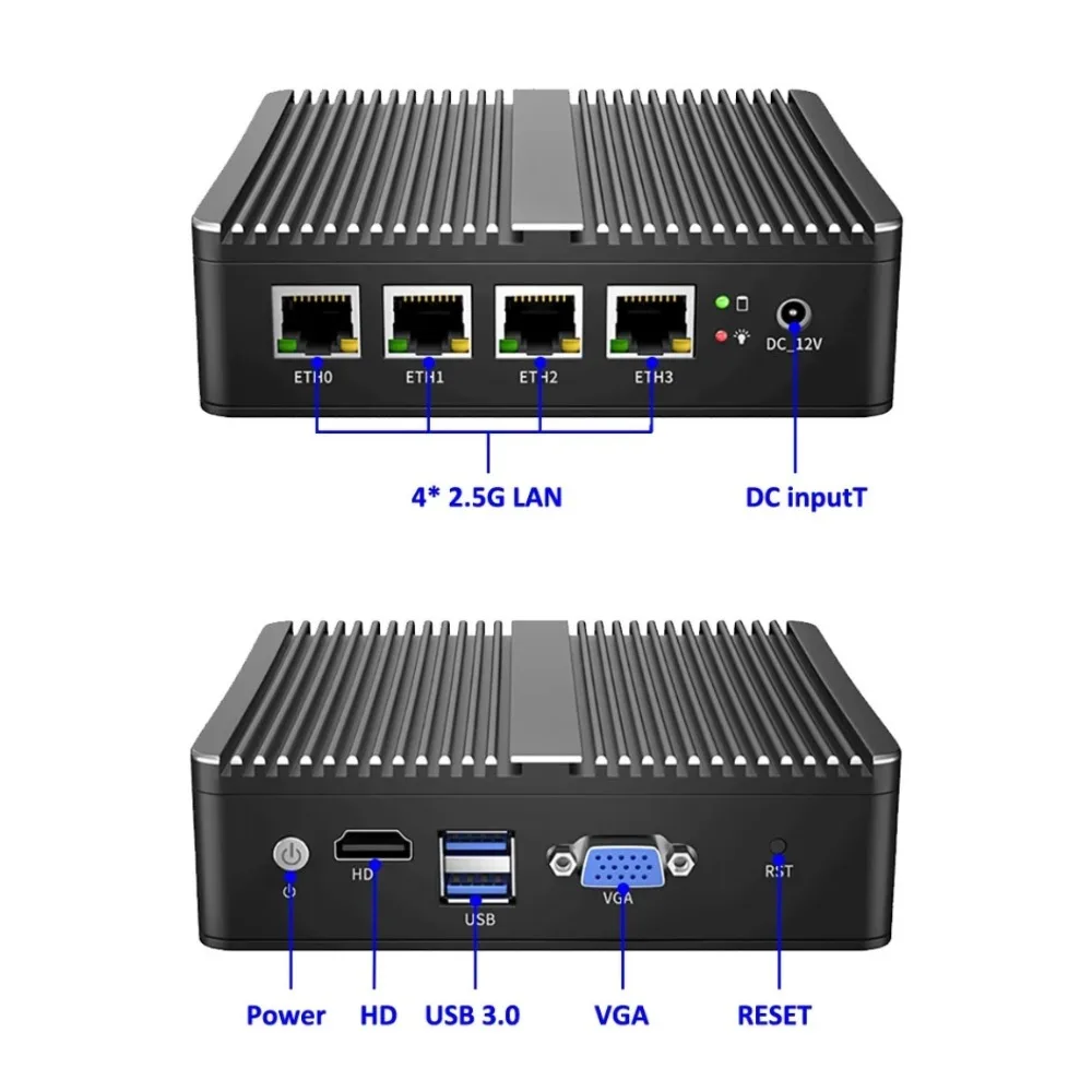 Imagem -05 - Macio Router Celeron J4125 Mini pc Quad Core 4x Intel I226 2.5g Lan Pfsense Firewall Appliance Esxi Aes-ni