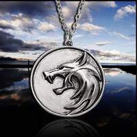 1 piece of fashionable trendy cool hip-hop punk monster wolf head totem men's pendant necklace