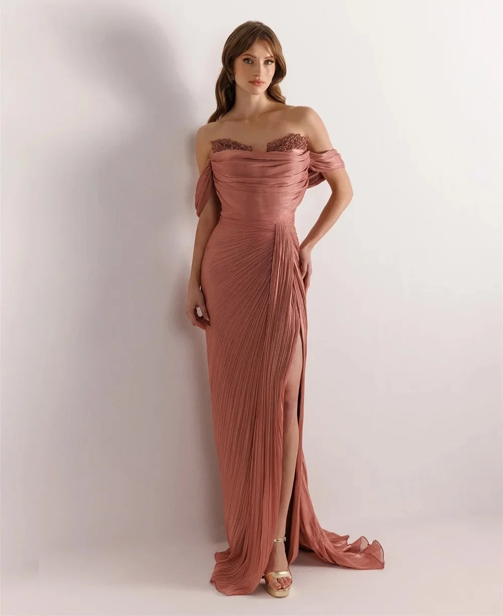 Robe de soirée longue à perles noires, sur mesure, en Jersey unisexe, rétro, dubaï, saoudien, arabe, Israël, bal personnalisé