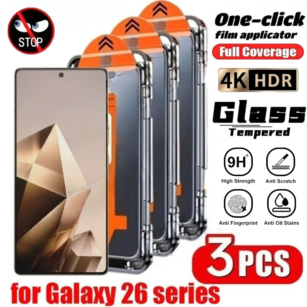 

3Pcs Anti Spy Tempered Glass for Samsung Galaxy S26 S25 S24 Ultra S23 S22 S21 Plus S25 S24 FE One Click Installation Protector