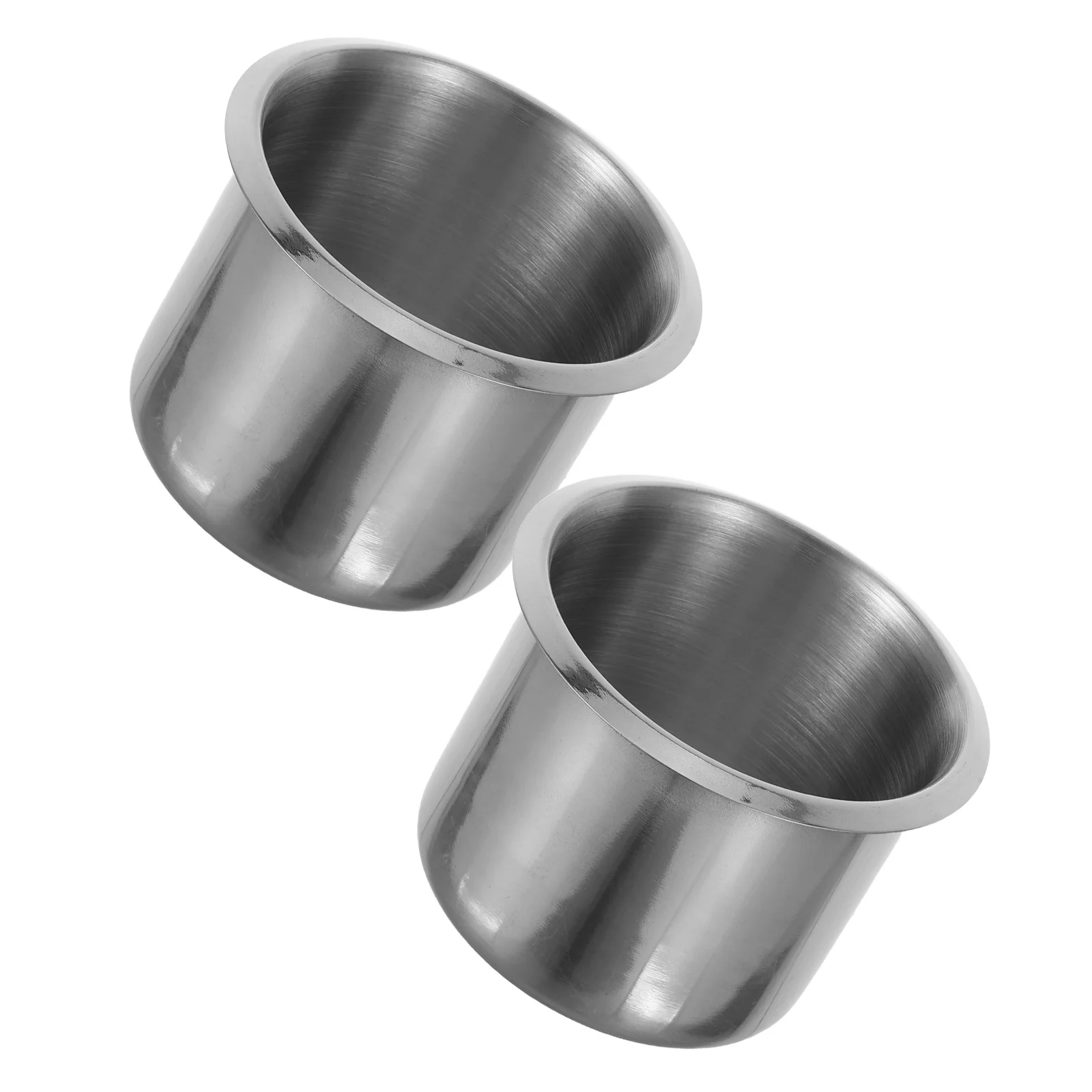 

2pcs Portable Rv Cup Holder: Stainless Steel Drop-In Insert For Car Boat Space-Saving Drink Organizer For Armrest Table Heavy