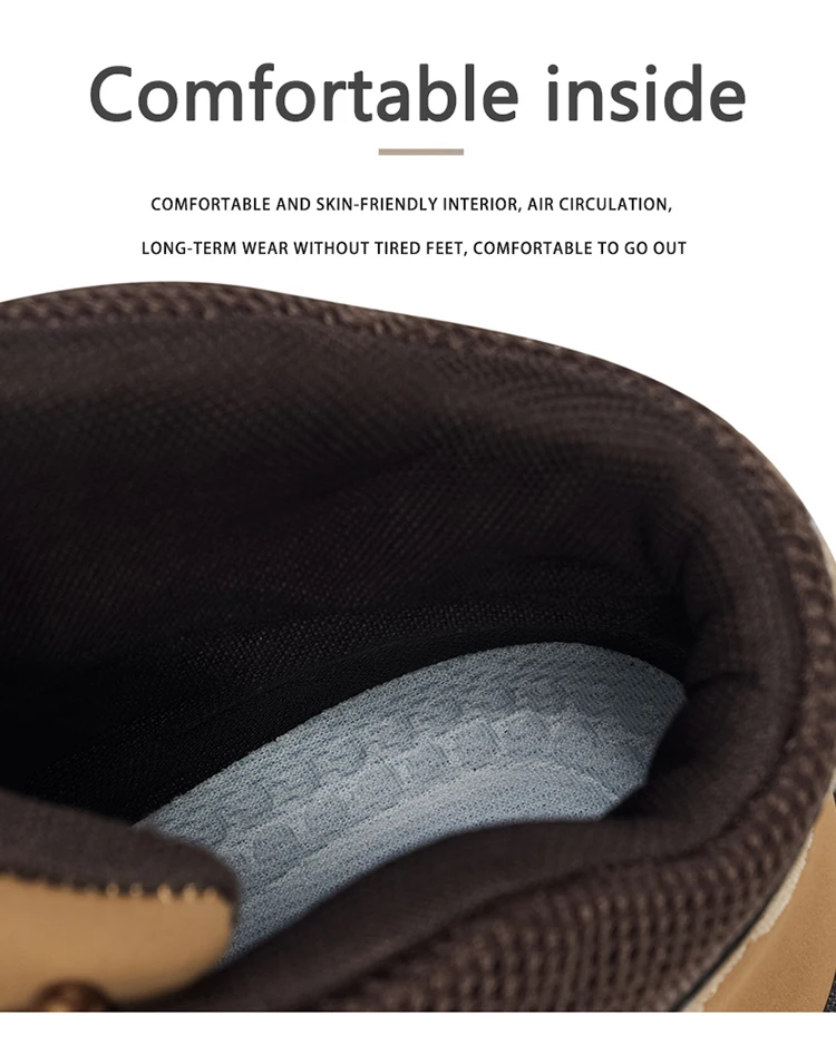 Outdoor-Wanderstiefel mit dicken, rutschfesten Sohlen, atmungsaktivem Mesh-Obermaterial, geeignet für Bergsteigen, Camping, Kiespfade und vollständig anpassbar für tägliche Outdoor-Wanderungen, mit Anti-Rutsch- und Stoßdämpfungseigenschaften – Detail 7