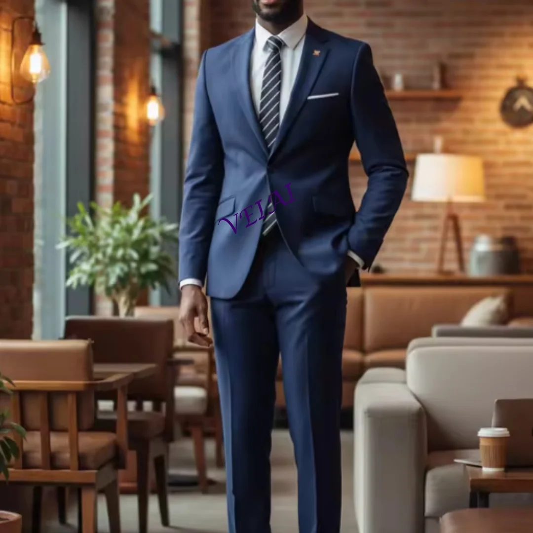 

Коричневый мужской костюм на заказ, приталенный однотонный костюм, деловой офисный однобортный костюм, пальто, брюки, комплект из 2 предметов