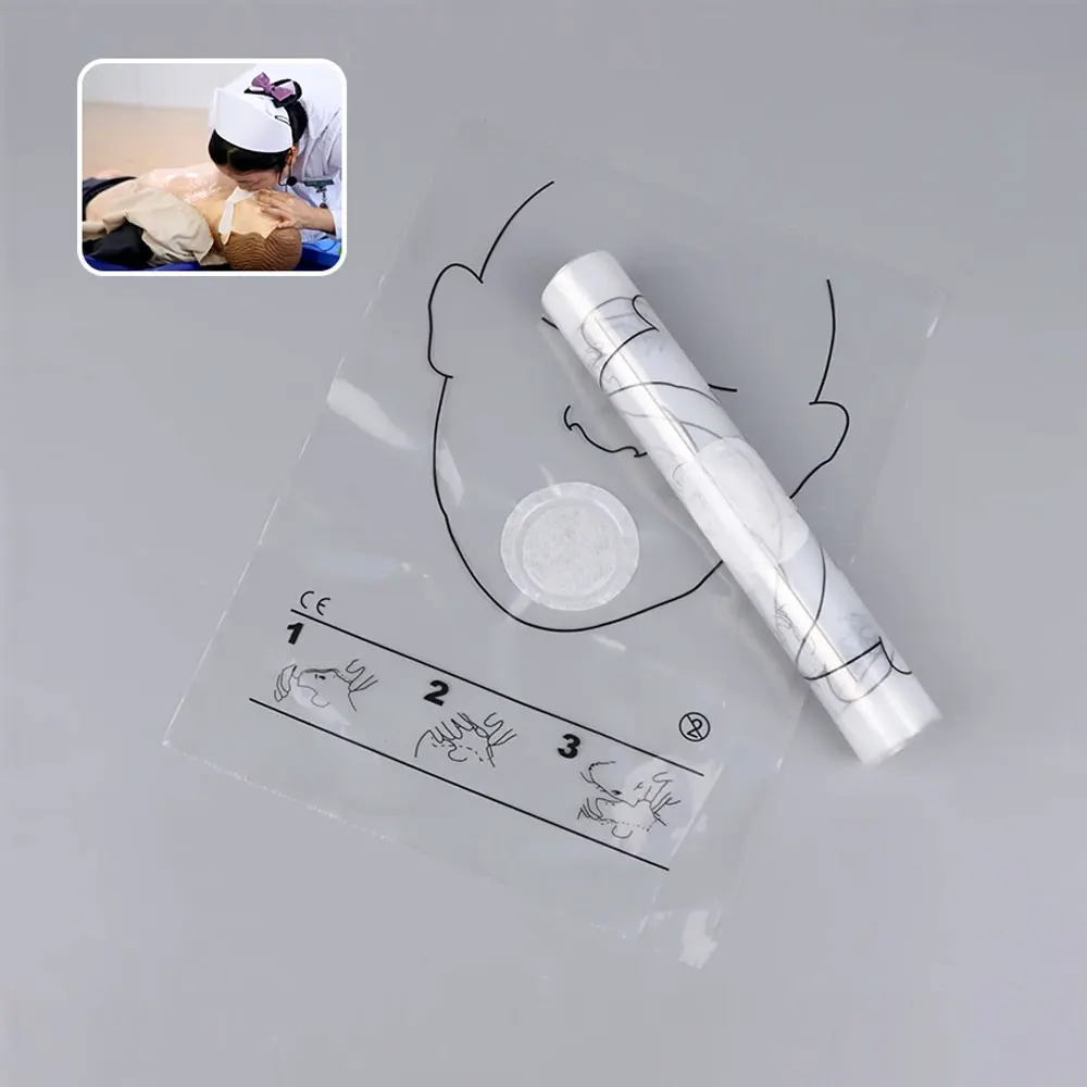 30-300PCS Portable Breathing Mask Disposable CPR Training First Aid Resuscitator Mask CPR Face Shield Roll Rescue Kit Tool