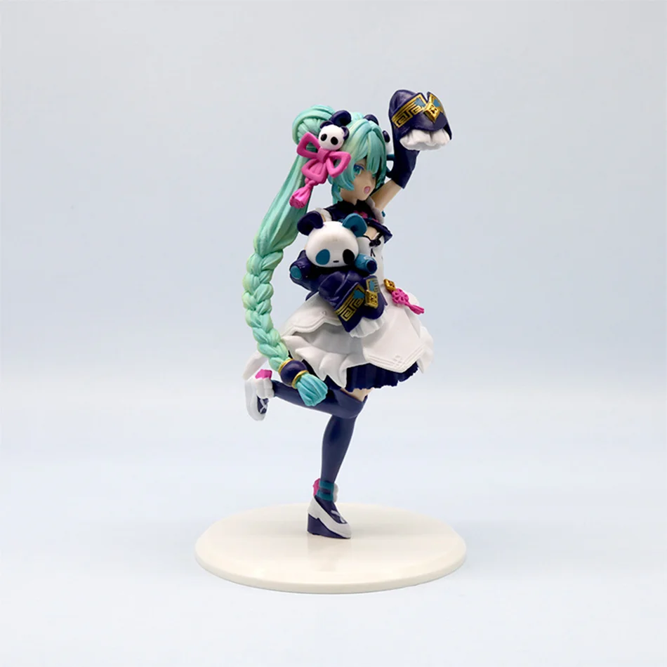 18CM Anime Hatsune Miku Figure National Style Fashion Panda MODERNCHINA Model Toy Gift Collection Action Figure PVC