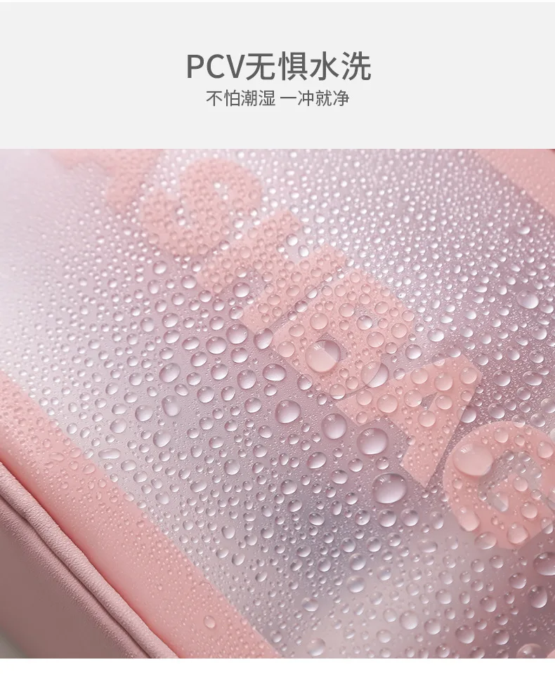 Neues transparentes Make-up-Taschen-Set, Kosmetik-Organizer, Waschbeutel für Frauen, tragbare Kosmetiktasche, Reise-Essentials-Kosmetiktasche – Detail 8