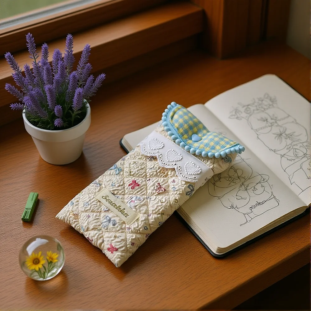 

Cartoon Printed Padded Glasses Bag Mini Portable Crush Proof Storage Bag Anti Scratch Travel Sunglasses Protective Cover Case
