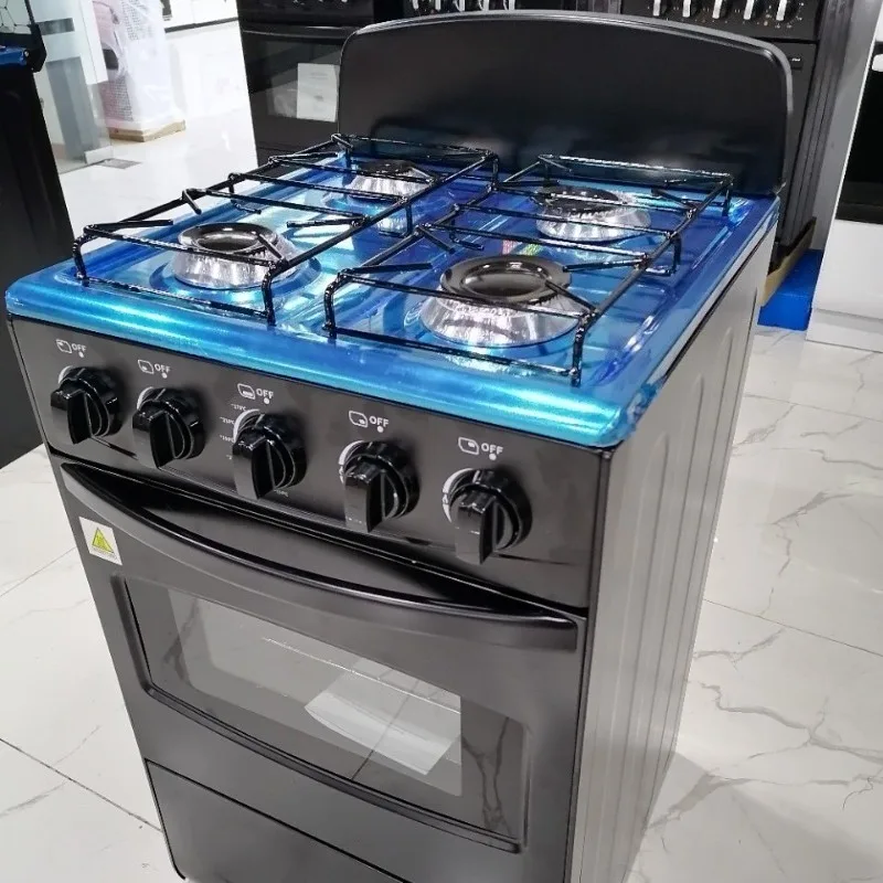 50cm Gas Range Oven 4 Burner Cooktop Standalone Igniter Stove Kitchen Appliance Gas