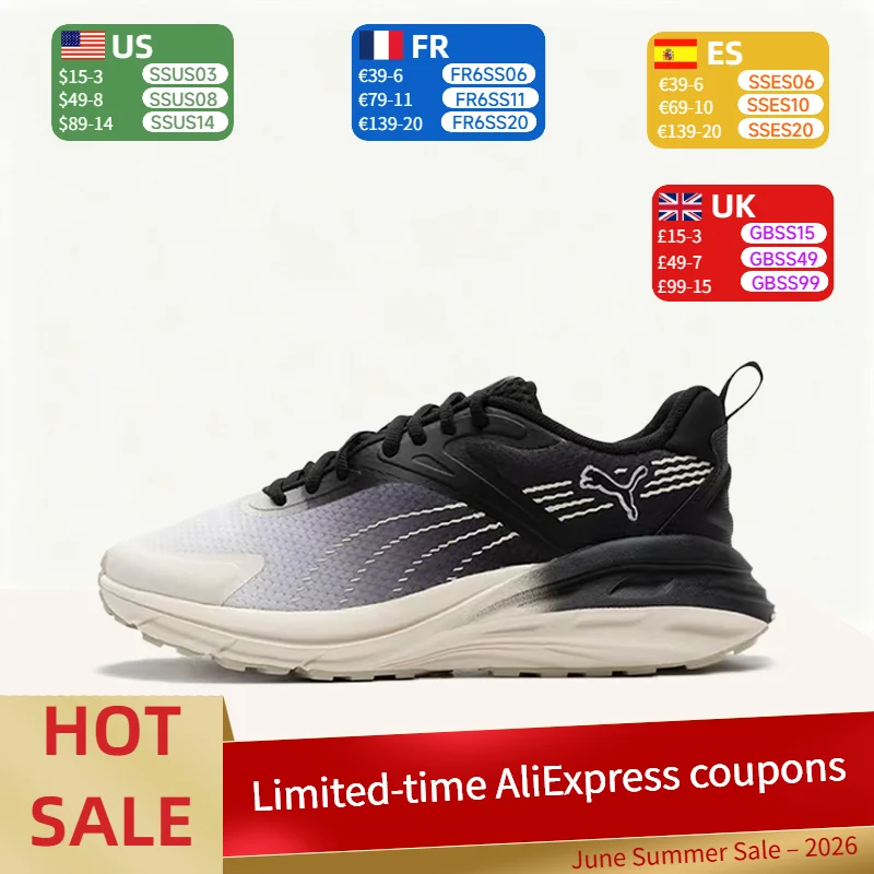 

Puma Hypnotic: Comfortable,Lightweight, and Breathable Low-Top Casual Running Shoes (Unisex) in White, Gray, and Black 395235-05