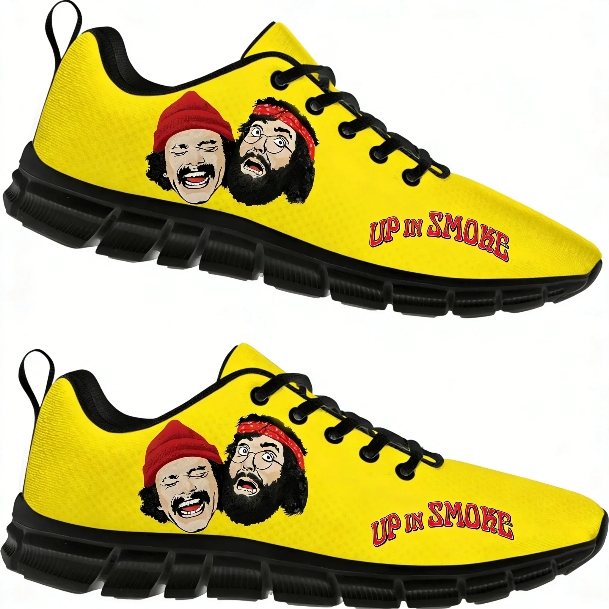 Up in Smoke Lace Mesh Shoes Flat Sneaker Men Women Sports Shoe High Quality Personalized Fashion Sports Sneakers Custom Footwe