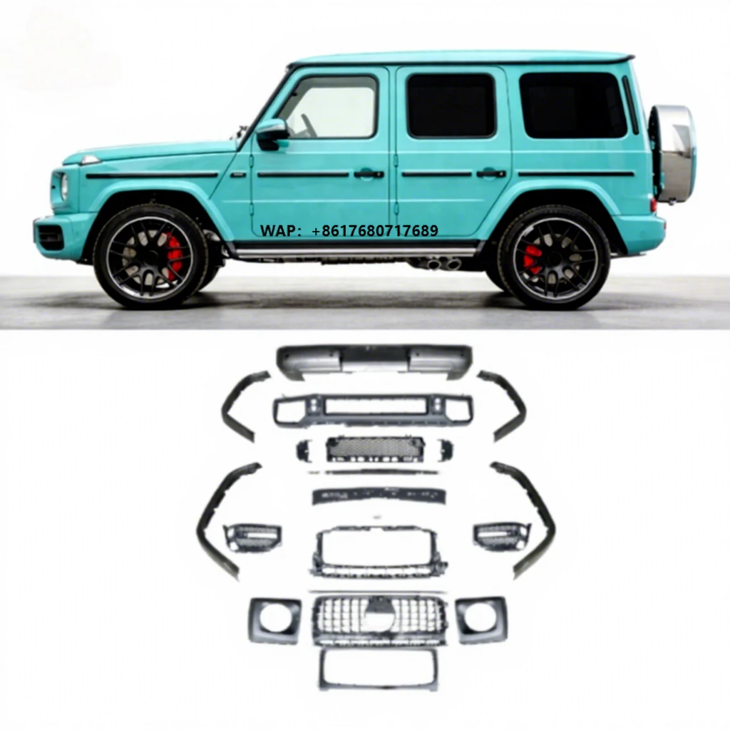 

G63 Style Car Bumpers with Grill Body Kit for Benz G Class W463 W464 G350 G500 G550 2019 Upgrade Bodykit
