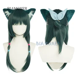 Maomao Cosplay Wigs Anime The Apothecary Diaries Wig Cute Women Blackish Green Long Hair Mao Mao Wig Tail Ears Free Cap