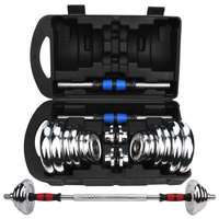 Electroplated Adjustable Dumbbell Variable Barbell Set 20kg 30kg Direct Sales Multifunctional Dumbbell Piece Fitness Equipment