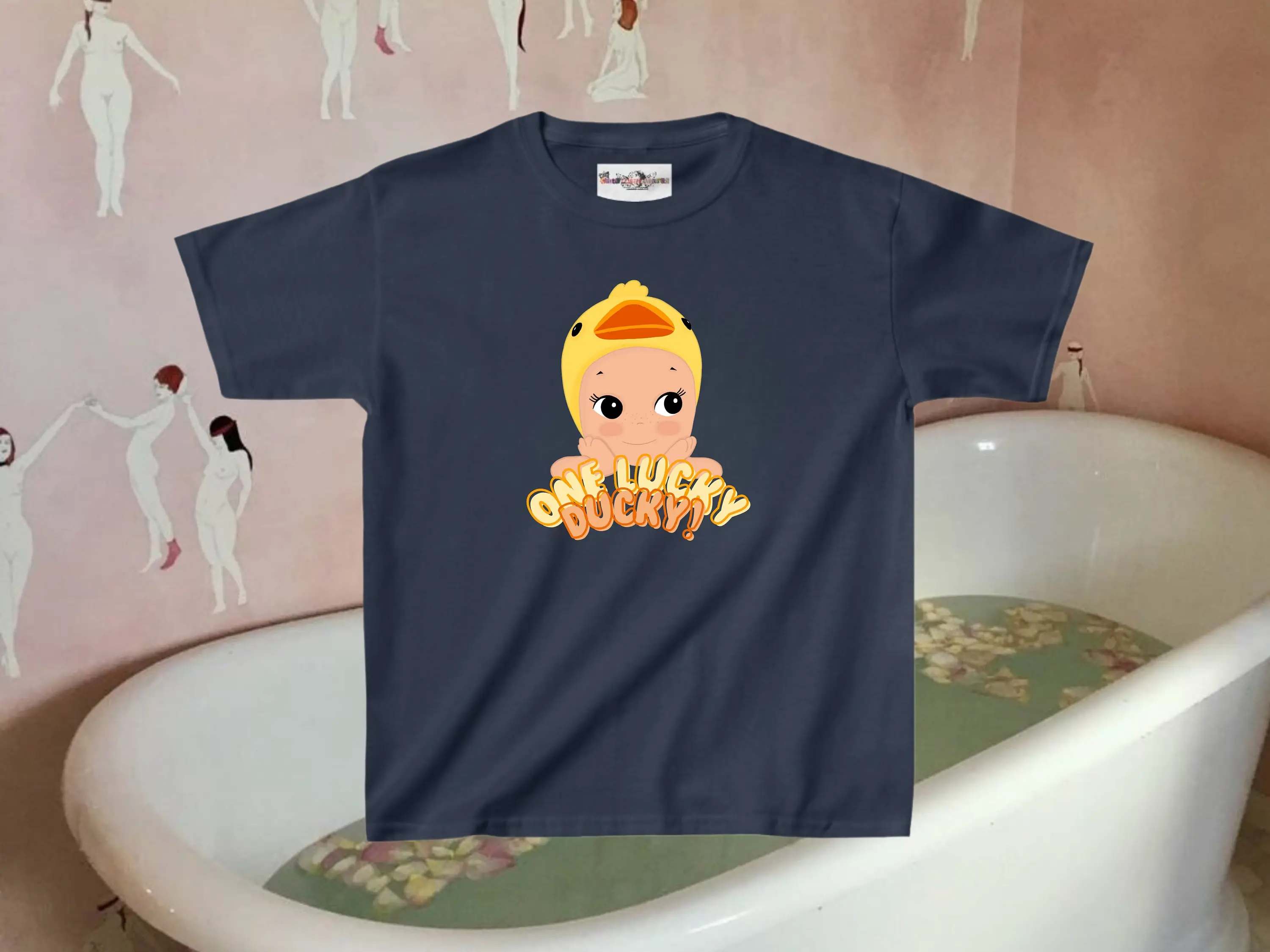 Sonny Angel Lucky Ducky Baby T Shirt Trendy Y2K Merch Kawaii Womens Fitted