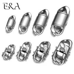 Stainless Steel Clasps Connector for Cuba Hiphop Chain Bracelet and Necklace Flap Buckle Jewelry Making Accessories