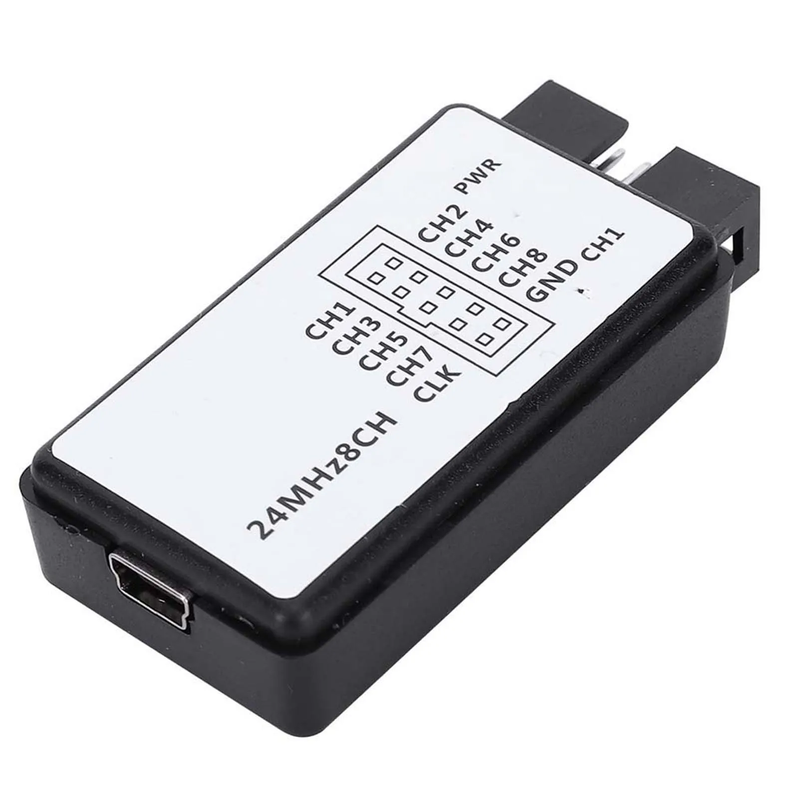 USB Logic Analyzer Device Set, Mini Digital Pocket Size, Memória de entrada de 8 canais, Dispositivo analisador lógico 24MHz