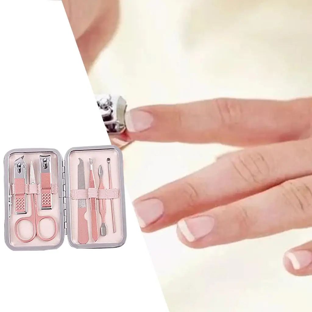 Juego de cortaúñas multifuncional, Kit de herramientas de aseo de acero inoxidable, ligero para familia y regalo