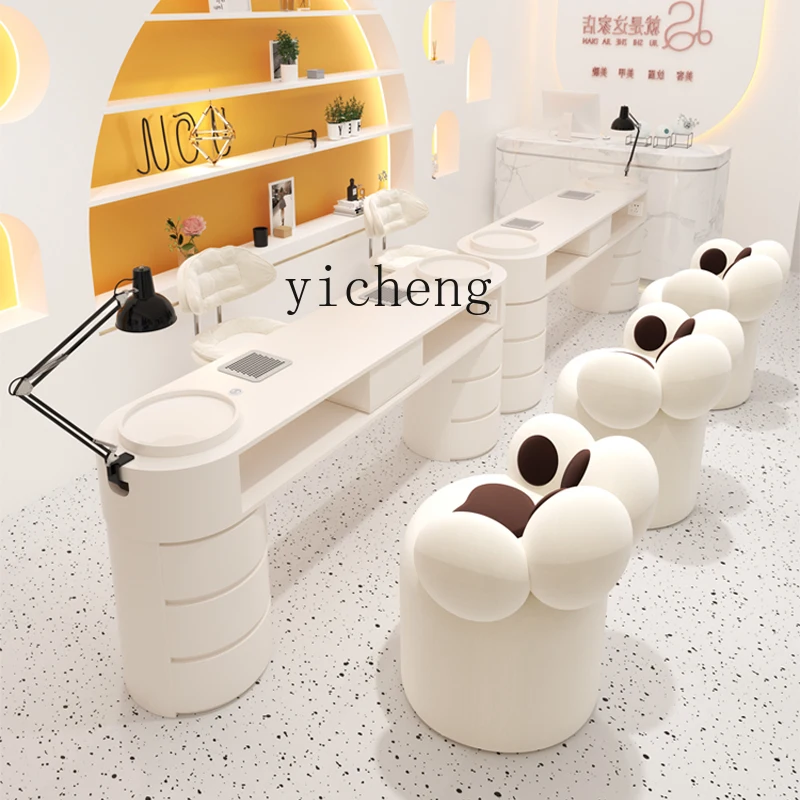 

LX vacuum cleaner manicure table and chair set with socket full set manicure table