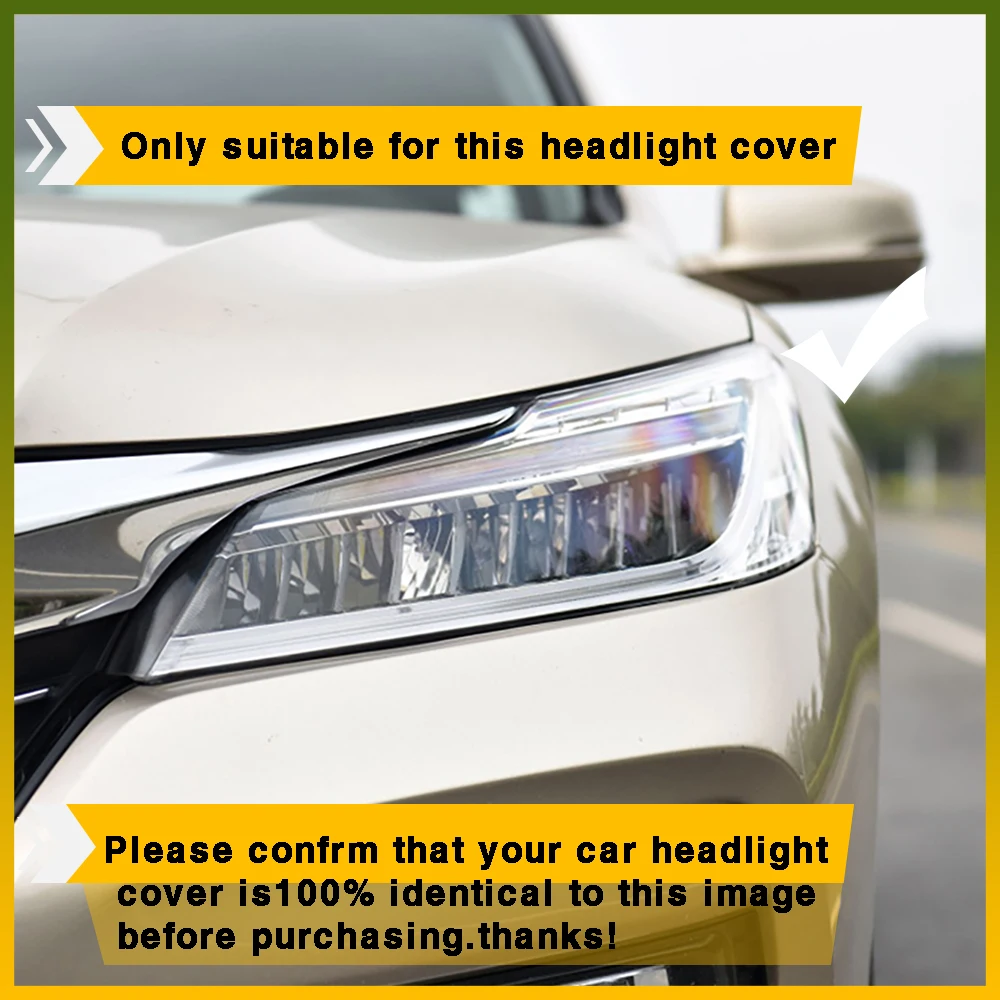 المصابيح الأمامية الأمامية غطاء المصابيح الأمامية قذيفة عاكس الضوء الشفاف استبدال عدسة شبكي لهوندا أكورد 9.5th Gen 2016 2017 #5