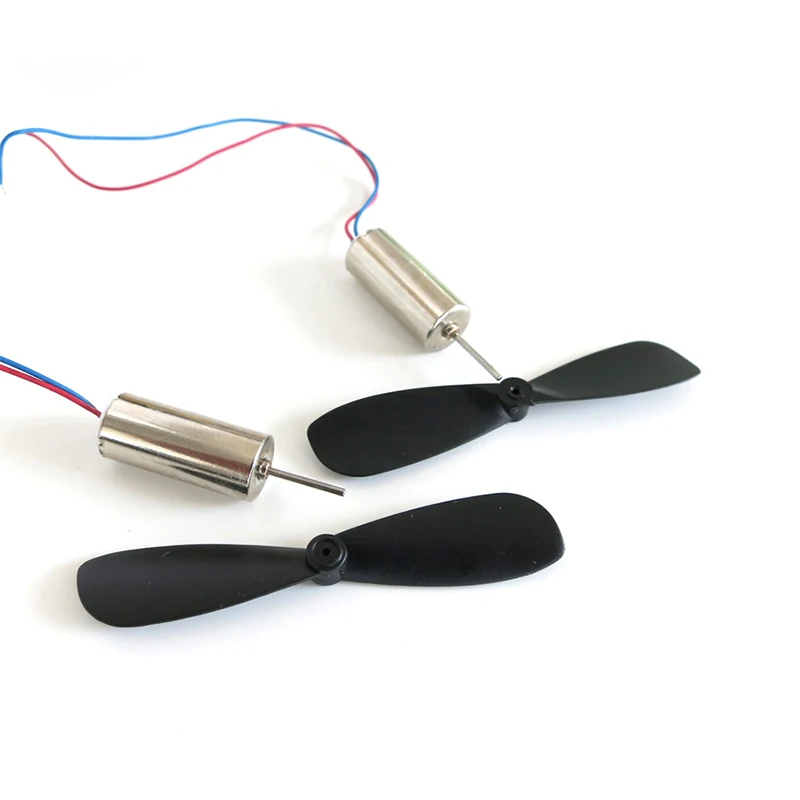 1set=2pcs DC3.7-4.2V 716 7*16MM Micro DIY Helicopter Coreless DC Motor With Propeller Great Torque High Speed Motor