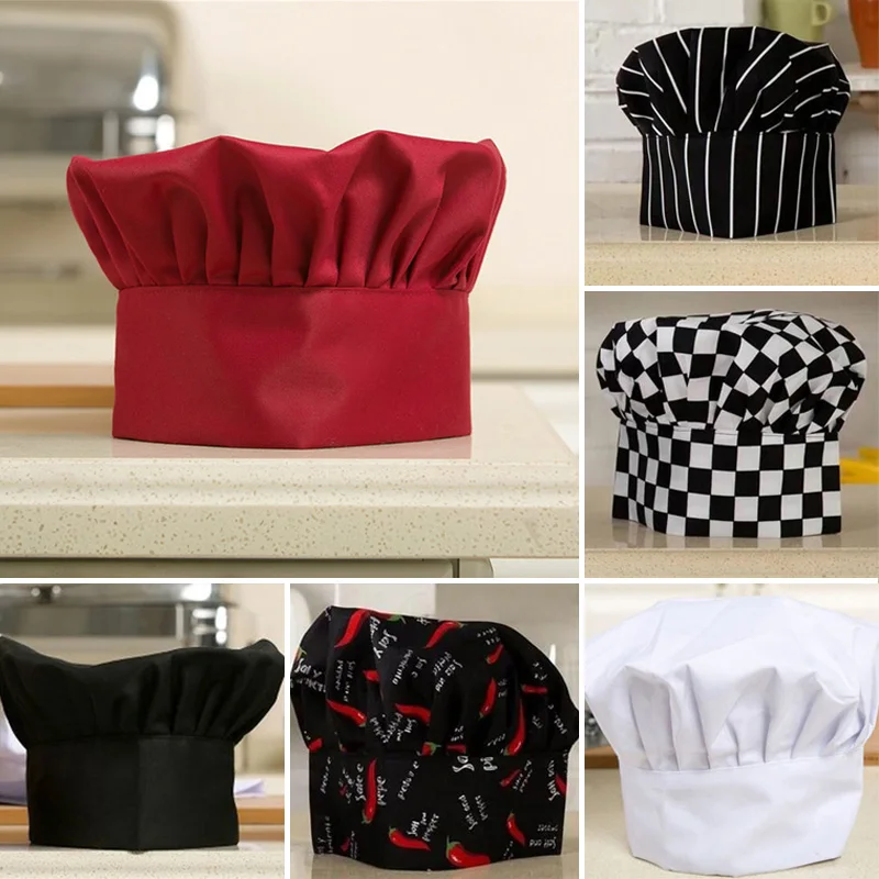 Chef Hat kitchen accessories monsieur cuisine Waiter Uniform Chef Cap Unisex Men Women BBQ Grill Restaurant cocina Cook Work Hat