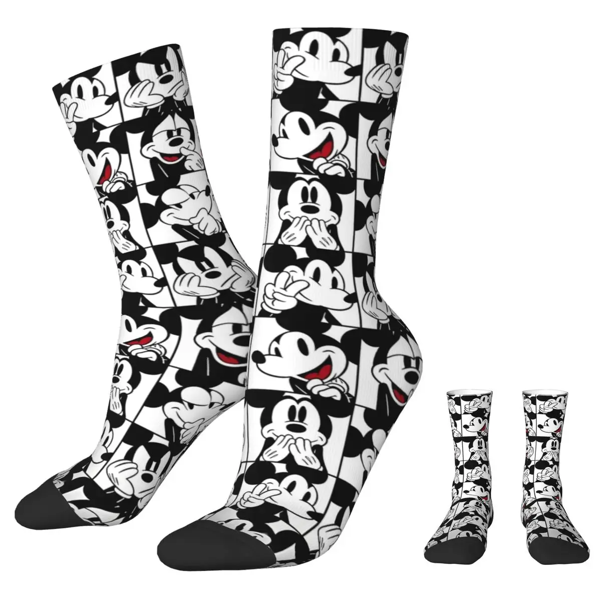 Mickey Mouse Socks Funny Stockings Autumn Non Slip Adults Men Socks Breathable Design Climbing Socks