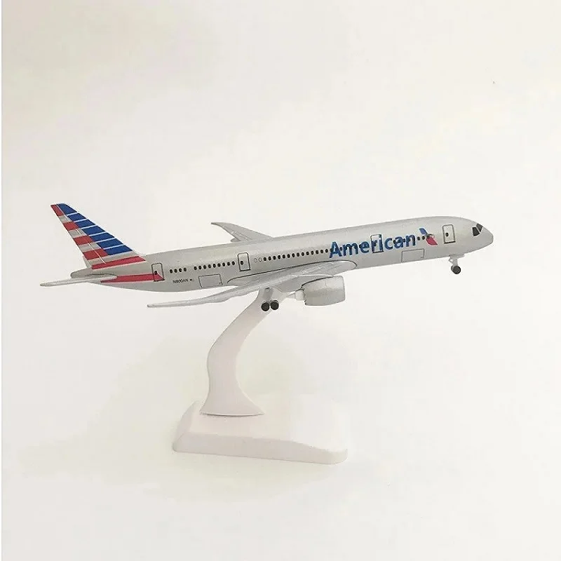 American Airlines 20CM Aircraft Model B787 Airplane Model With Landing Gear Alloy Metal Diecast Toy plane Gift Display