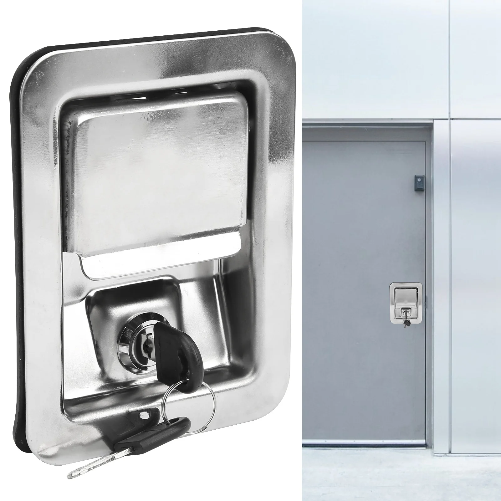 Handle Lock Keys Kit Paddle Latch 304 Stainless Steel Handle Lock Keys Kit for Chassis Door Lock Carriage Lock Cabinet Lock