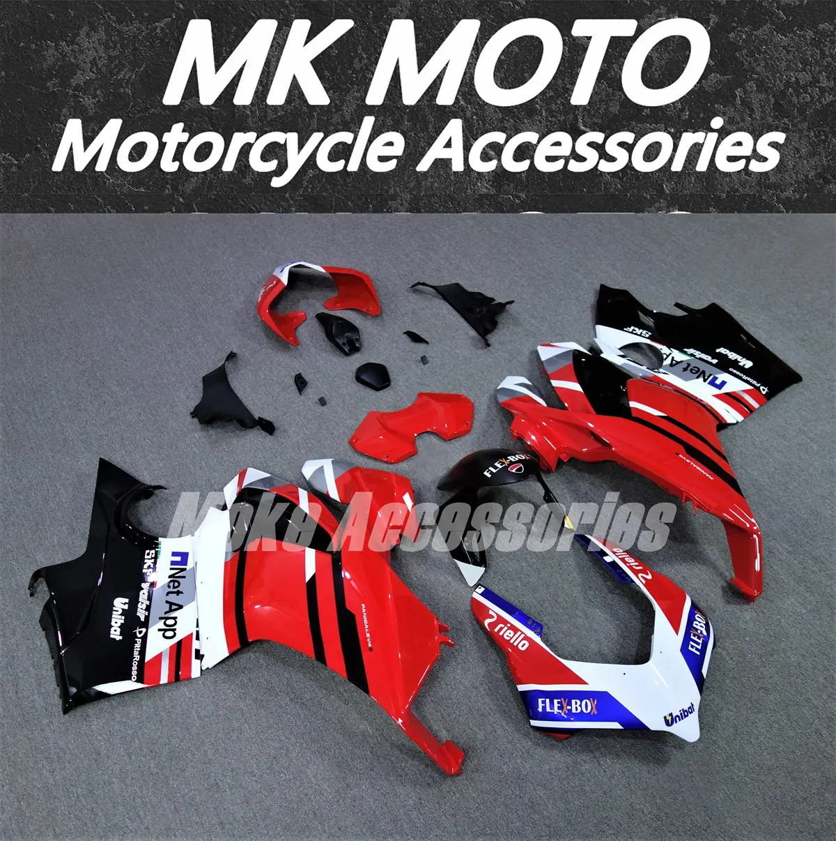 

Fairings Kit Fit For Panigale v4 v4s 2018 2019 2020 Bodywork Set Abs Injection Red White Gray Black